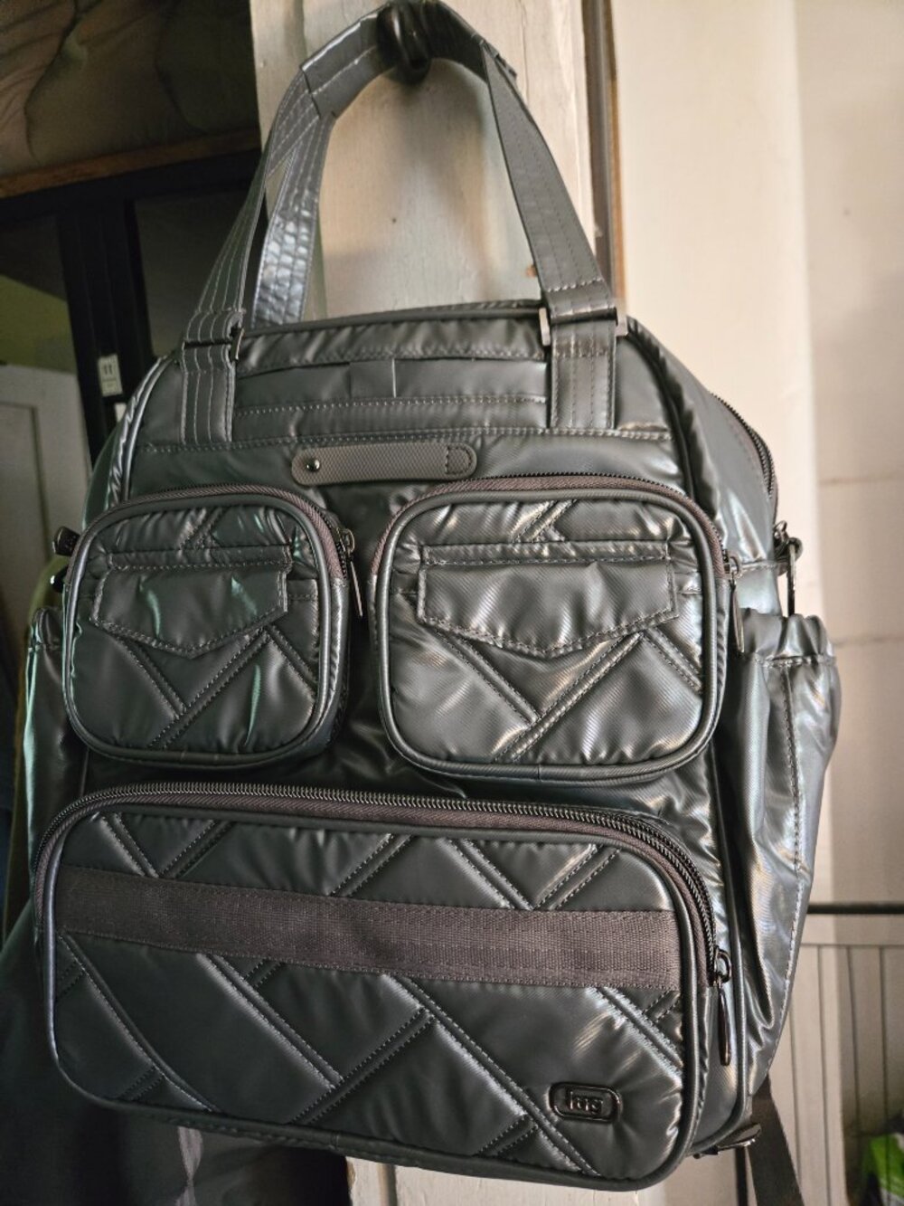 Legacy Collection Mini Puddle Jumper Convertible Tote Bag (in Metallic Storm) - Picture 5 of 7